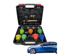 Radiator Pressure Tester Kit, 14 Pieces Engine Compression Analyzer, 13.39x11.81x3.94 inch Multi Port Adapter Set with Case & Vacuum Fill Tool, Automotive Use for Thanksgiving, Christmas and Garage