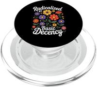 Radicalizado por Basic Decency Vintage Flower Design PopSockets PopGrip para MagSafe