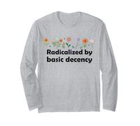 Radicalizado Por Decencia Básica Social Democracia Flor Floral Manga Larga