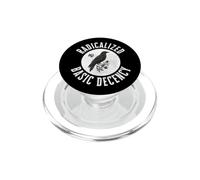 Radicalizado por la decencia básica Cuervo Humor Oscuro Brújula Moral PopSockets PopGrip para MagSafe