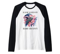 Radicalized by Basic Decency Flag Pro Democracy Anti Fascism Camiseta Manga Raglan