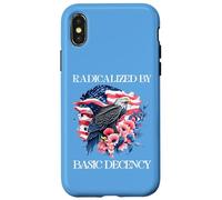 Radicalized by Basic Decency Flag Pro Democracy Anti Fascism Carcasa para iPhone X/XS