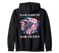 Radicalized by Basic Decency Flag Pro Democracy Anti Fascism Sudadera con Capucha