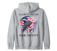 Radicalized by Basic Decency Flag Pro Democracy Anti Fascism Sudadera con Capucha