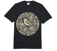Radicalized by Basic Decency Folk Art Emblem Apparel Comfort Colors Adult Heavyweight T-Shirt