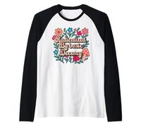 Radicalized By Basic Decency Retro Flowers Mushrooms Colors Camiseta Manga Raglan