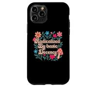 Radicalized By Basic Decency Retro Flowers Mushrooms Colors Carcasa para iPhone 11 Pro
