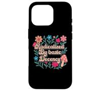 Radicalized By Basic Decency Retro Flowers Mushrooms Colors Carcasa para iPhone 16 Pro