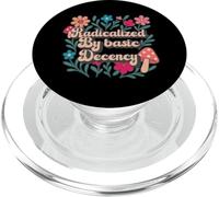 Radicalized By Basic Decency Retro Flowers Mushrooms Colors PopSockets PopGrip para MagSafe
