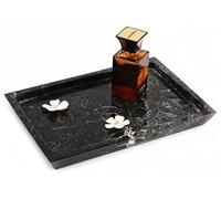 Radicaln Bandeja de mármol de 12 pulgadas, color negro, hecha a mano, para encimera de cocina, tabla de charcutería con tapa, plato de pavo y bandeja de mesa de café