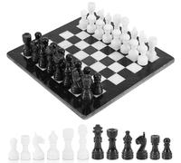 RADICALn Black and White Marble Chess Game Handmade Marble Chess Set by RADICALn
