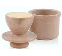 Radicaln Contenedor de mantequilla para alimentos, color marrón, hecho a mano, de mármol, para mantequilla fría, no plástico, sin acero, estilo francés, tapa profunda (Verona, 4 pulgadas)