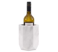Radicaln Enfriador de vino de mármol blanco de 6.5 pulgadas, enfriador aislado hecho a mano para champán, soporte para botella de vino y enfriador de bebidas para accesorios de bar, enfriador de
