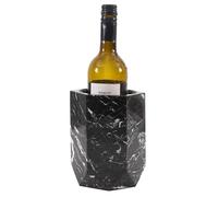 Radicaln Enfriador de vino de mármol negro de 6.5 pulgadas hecho a mano para accesorios de bar, enfriador de vino para botella y champán, enfriador de botellas, soporte para botellas de vino para