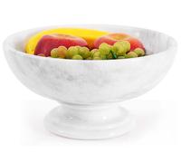Radicaln Frutero de mármol blanco de 10 x 5 pulgadas, hecho a mano, para organización de cocina, cuenco grande para encimera de cocina, soporte moderno para plátanos