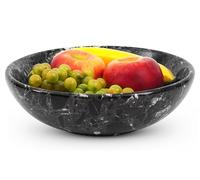 Radicaln Frutero de mármol de 10 pulgadas, color negro, hecho a mano, para decoración de cocina, soporte de frutas y frutas para mesa de comedor