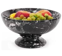 Radicaln Frutero de mármol negro de 10.0 x 5.0 in, hecho a mano, para decoración de cocina, frutero decorativo ideal para decoración de mostrador de cocina