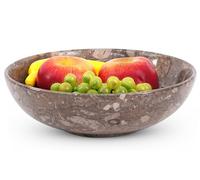 Radicaln Frutero redondo de mármol de 10 pulgadas, hecho a mano, elegante cuenco para servir para cocina y comedor, pieza de decoración duradera y elegante para el hogar para frutas y aperitivos