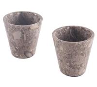 Radicaln Juego de 2 vasos de chupito de mármol de 5 cm hechos a mano para tequila, whisky y bebidas de cóctel, elegantes vasos y vasos para accesorios de bar