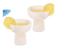 Radicaln Juego de 2 vasos para margarita, color blanco