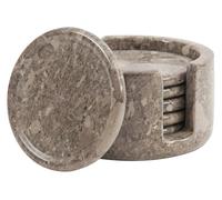 Radicaln Juego de 6 Posavasos de mármol, 8.9 cm Redondos Blancos, para decoración del hogar, Mesa de Comedor y Centro de Mesa.