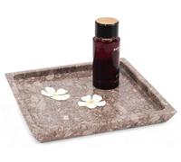 Radicaln Mable - Bandeja cuadrada para servir de 25,4 cm, hecha a mano, para encimera de cocina, platos ideales para servir comida y servir, plato para velas y suministros de fiesta