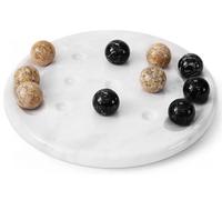 Radicaln Marble Tic Tac Toe - Juego de mesa de estrategia para adultos de 10 pulgadas, color negro y coral, hecho a mano, para noche de juegos, juegos cerebrales ideales para mesa