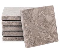 Radicaln Posavasos cuadrados de mármol de 3.5 pulgadas, hechos a mano, estilo bar, ideal para bares modernos en el hogar, juego de 6 posavasos absorbentes