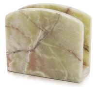 Radicaln Servilletero de mármol y ónice verde hecho a mano, para mesa de comedor, 16,5 x 14 cm. Sencillo y moderno servilletero para encimera de cocina, como portautensilios y decoración del hogar