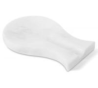Radicaln Soporte de cuchara de mármol 20,3 cm, blanco soporte de cuchara hecho a mano, ideal para utensilios de cocina, decoración moderna de cocina de granja