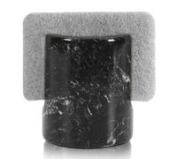 Radicaln Soporte de esponja de mármol negro de 3.5 pulgadas, hecho a mano, para fregadero de cocina, accesorios de cocina de mármol