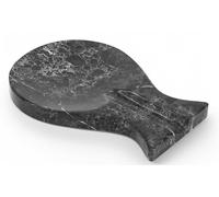 RADICALn - Soporte para cucharas hecho a mano de mármol negro para espátula, tenedor, cucharón y otros utensilios, sin madera ni metal (negro)