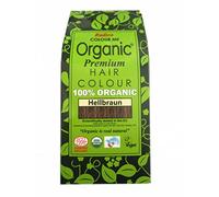 Radico Colour Me Organic Tinte para el pelo para plantas, color marrón claro, 2 x 100 gramos, tinte para el cabello orgánico ayurvédico, hecho de hierbas naturales, suave para el cabello