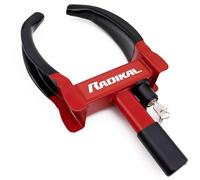 RADIKAL RK1001 Cepo Antirrobo Rueda Coche, Universal Regulable 18-29cm, Cerradura Alta Seguridad, Antiarañazos, Antirobo Inmovilizador Abrazadera para Bloqueo Coche, Furgoneta, Caravana, Remolque
