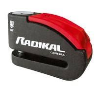 RADIKAL RK15 Candado Moto Disco Premium con Alarma | Activación Opcional,120dB, Alerta LED, Warning Pre-alarma | Antirrobo Homologado SRA Alta Seguridad, Pinza Cepo Acero Cementado Doble Cierre 14mm