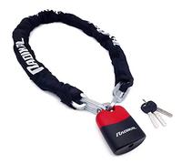 RADIKAL RK4120 Candado Moto Cadena Antirrobo, Acero cementado ø10, Cerradura Alta Seguridad, Candado Bici Eléctrica, Cadena Seguridad Garaje Anclaje, Cadena Antirrobo Moto Scooter Bicicleta, 120cm