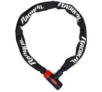 RADIKAL RKX170 Candado Bicicleta Antirrobo, Cadena 170cm de ø8mm Acero Cementado y Cerradura con Llave Alta Seguridad, Más Extensa, Antirayones, Antirobo Polivalente para Bici, Moto, Scooter Patinete