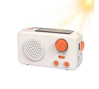 Radio a Pilas - Batería Solar Portátil,Radio Recargable de manivela con batería de 2000 mAh y Linterna LED - para Camping, Excursiones, Viajes, Cortes de Luz en el Hogar y Uso al Aire