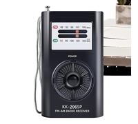 Radio A Pilas | Funciona con Pilas,Receptor De Noticias, Música Y Clima con Sintonización Analógica, Diseño Retro para Personas Mayores, Jóvenes, Hogar, Viajes, Autocaravana Y Acampada