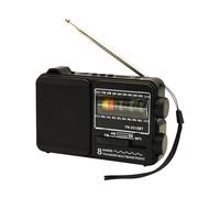 Radio Alimentada por Pilas,Pequeña Radio Manivela con LED | Reproductor sin ruido para senderismo Escalada al aire libre Hogar y actividades al aire libre