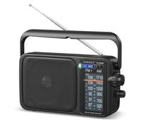Radio Am FM con la Mejor recepción, Transistor Am FM portátil Bluetooth, Radio a Pilas o alimentación de CA, Esfera Grande, Conector para Auriculares, Regalos para Personas Mayores