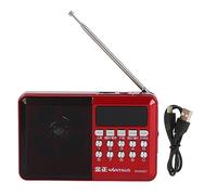 Radio Am FM portátil, operación de batería de Bolsillo o Enchufe la Radio FM con Soporte de Antena Externa, Disco U, Tarjeta de Memoria, Compatible con la canción Digital de