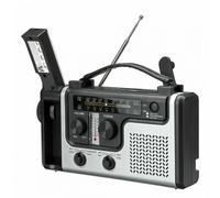 Radio AM/FM solar con manivela, portátil, de transistores, con altavoz grande, funciona con pilas para preparación ante emergencias, diversión al