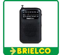 RADIO ANALOGICA PORTATIL ALTAVOZ AM FM NEGRO SANYO 90X60X20MM BD5474