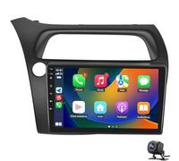 Radio Android 14 para Honda Civic Hatchback 2005-2011 con CarPlay inalámbrico Android Auto BT estéreo navegación GPS AUX Pantalla táctil de 9 Pulgadas WiFi Audio HiFi cámara de visión Trasera y micró