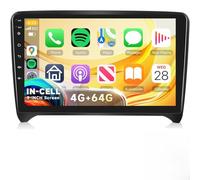 Radio Android para Coche 4G 64G para A-UDI TT MK2 (8J) 2006-2014, Pantalla táctil de 9", CarPlay inalámbrico, Android Auto, GPS, Bluetooth 5.0, FM RDS, Wi-Fi, SWC, K2 Pro Plus