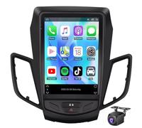 Radio Android para Ford Fiesta MK7 MK8 2009-2016 con CarPlay inalámbrico Android Auto Pantalla táctil de 9,7 Pulgadas Receptor estéreo Bluetooth WiFi GPS FM/RDS Hi-Fi SWC + AHD cámara Trasera y MICR