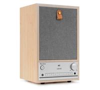 Audizio Canzo - Radio por Internet Dab+ FM con Bluetooth 5.3, USB, Altavoz 40W, Pantalla LCD a Color, WiFi y LAN RJ45, Panel extraíble, Entrada Auxiliar, Mando Incluido, Color Madera Clara