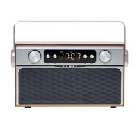 Camry CR1183 Radio Bluetooth, Diseño Retro, Sintonizador FM, 2 Altavoces 8 W, Memoria 50 Emisoras, Reproducción MP3, Puerto USB y Tarjeta SD, Inalámbrica, Portátil, Pantalla LCD, Madera/Acero