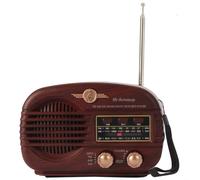 Radio Bluetooth retro, radio portátil AM FM transistor, funciona con pilas